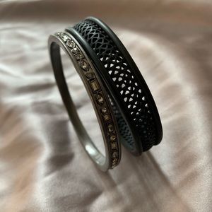 Lia Sophia Black and Graphite Bangles